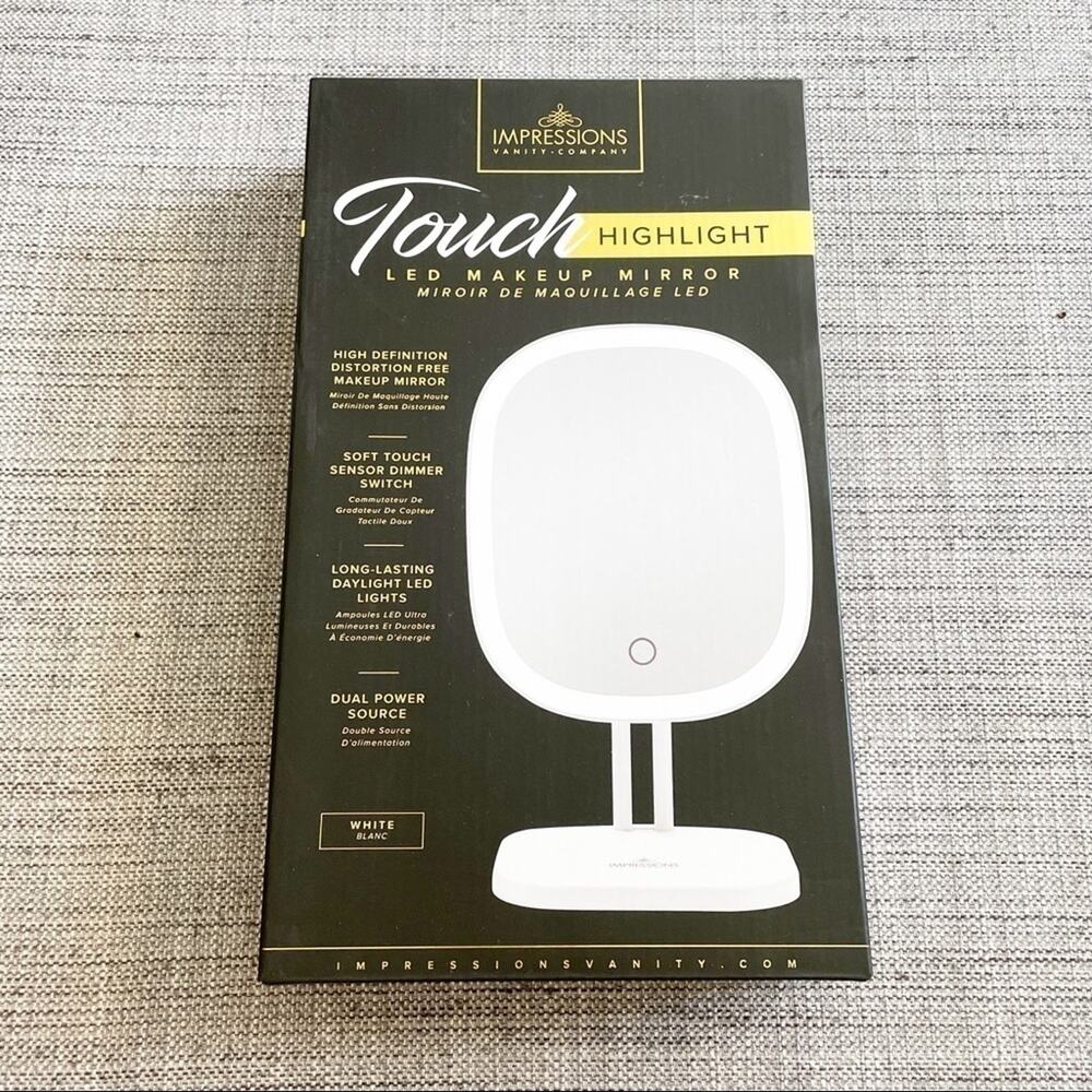 Impressions Vanity Touch Highlight White LED Makeup Mirror